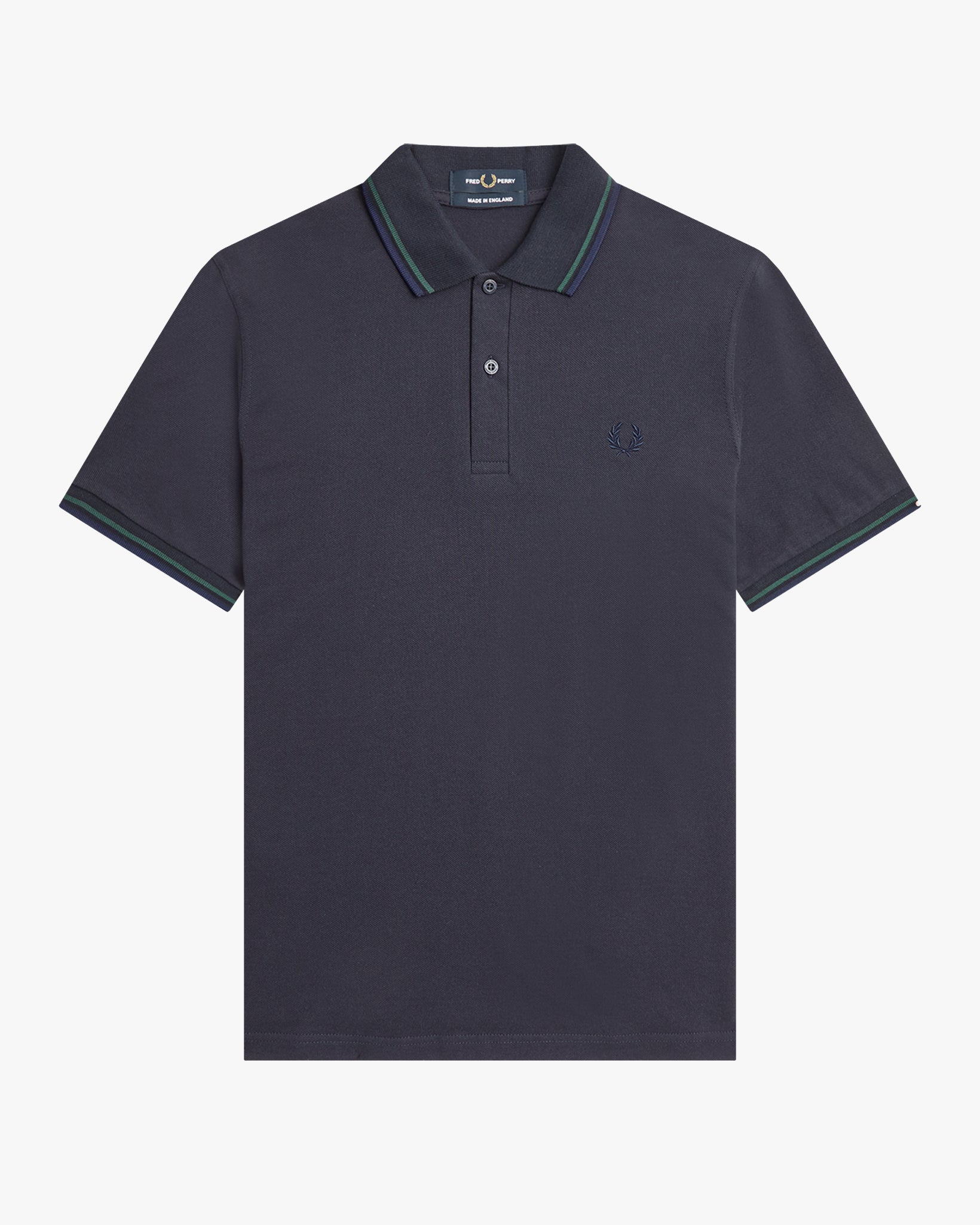 Fred Perry M12 Made In England Twin Tipped Polo Shirt - Navy