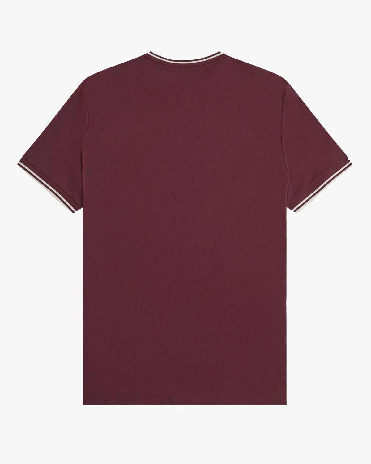 Fred Perry Twin Tipped T Shirt - Oxblood / Ecru