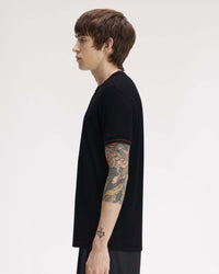 Fred Perry Twin Tipped T Shirt - Navy / Brandy / Rich Brown