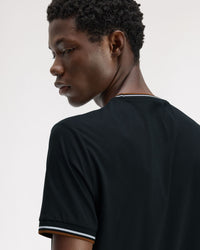 Fred Perry Twin Tipped T Shirt - Night Green / Dusky Blue / Dark Caramel