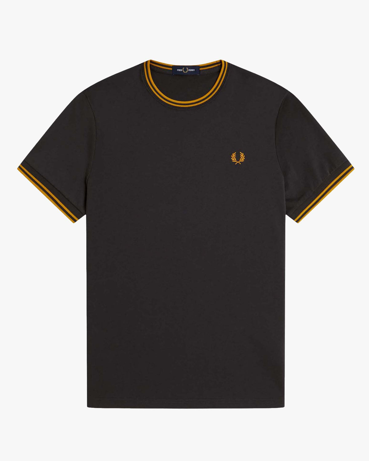 Fred Perry Twin Tipped T Shirt - Anchor Grey / Golden