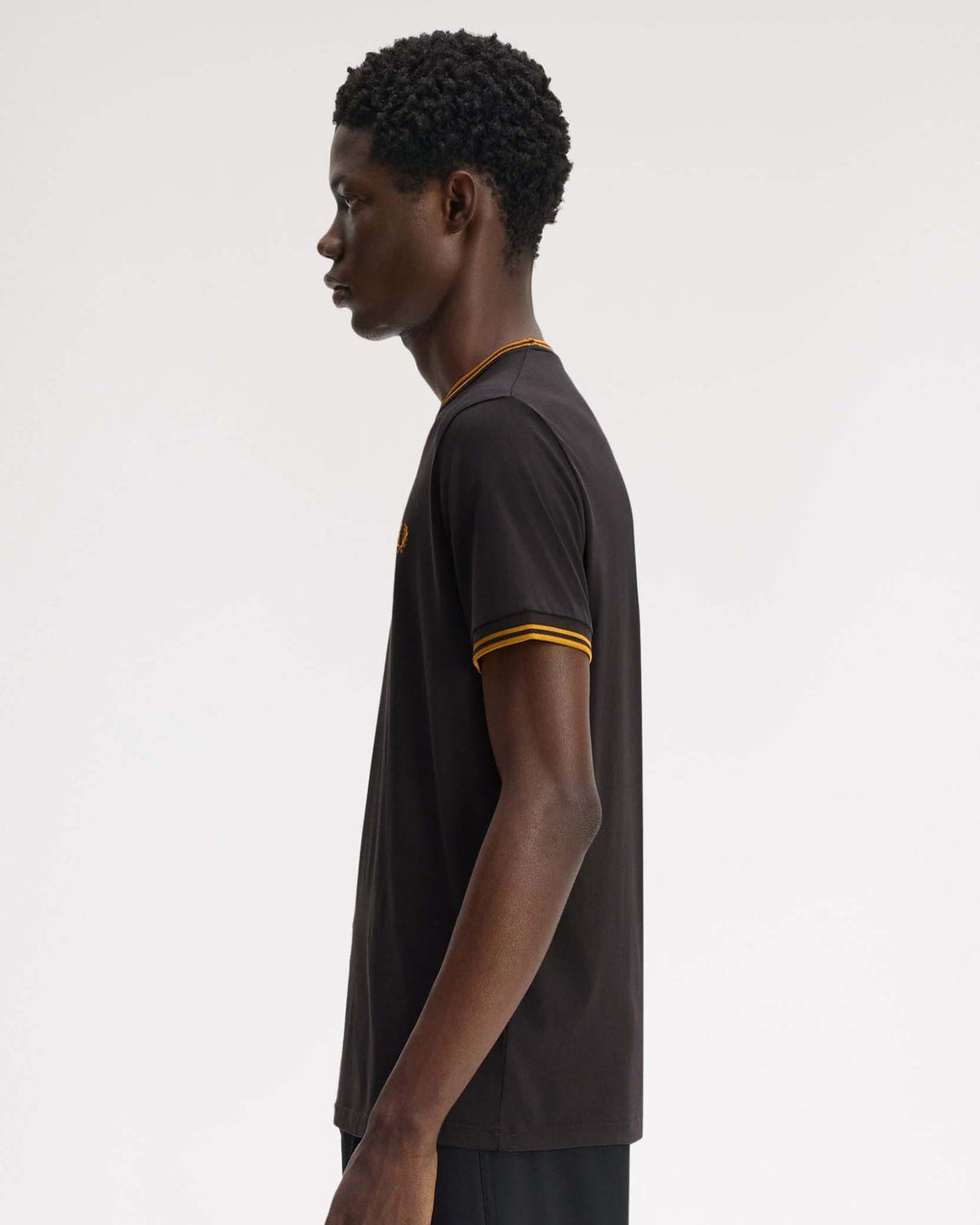Fred Perry Twin Tipped T Shirt - Anchor Grey / Golden