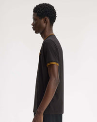 Fred Perry Twin Tipped T Shirt - Anchor Grey / Golden