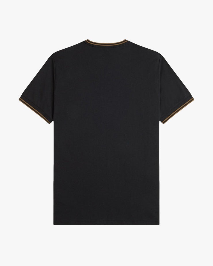 Fred Perry Twin Tipped T Shirt - Black / Shaded Stone | Fred Perry T Shirts | JEANSTORE