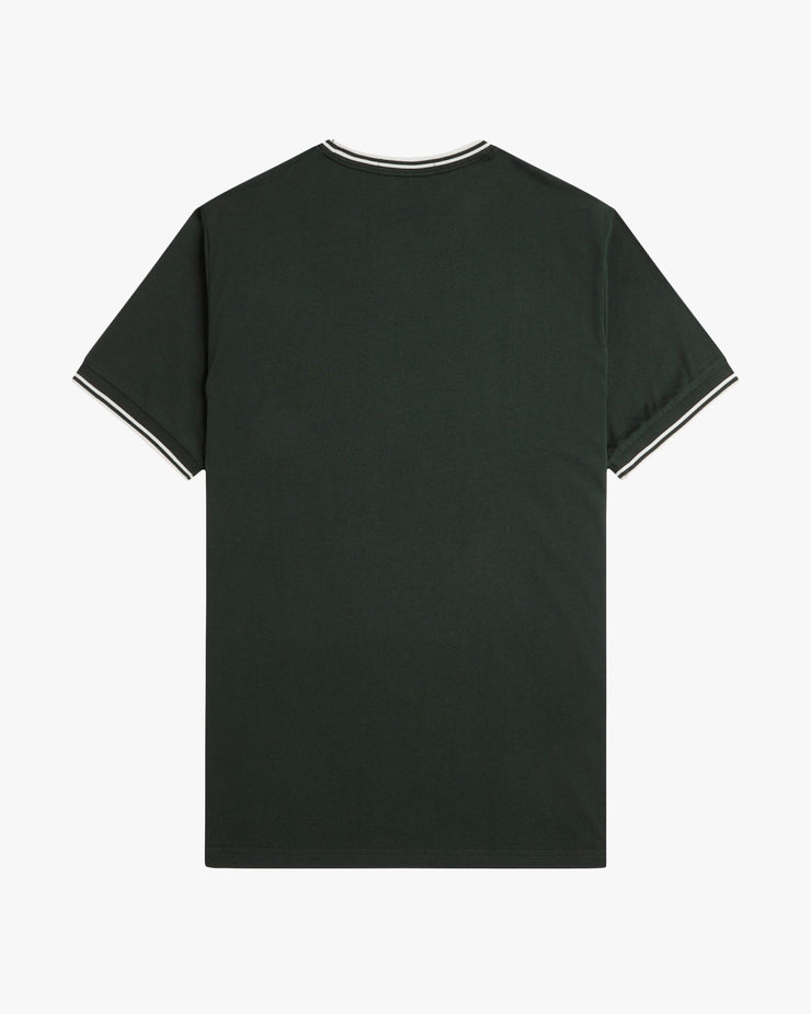 Fred Perry Twin Tipped T Shirt - Night Green / Snow White | Fred Perry T Shirts | JEANSTORE