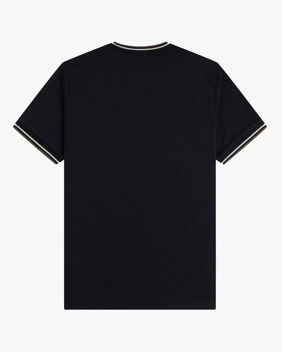 Fred Perry Twin Tipped T Shirt - Black / Ecru / Laurel Wreath Green