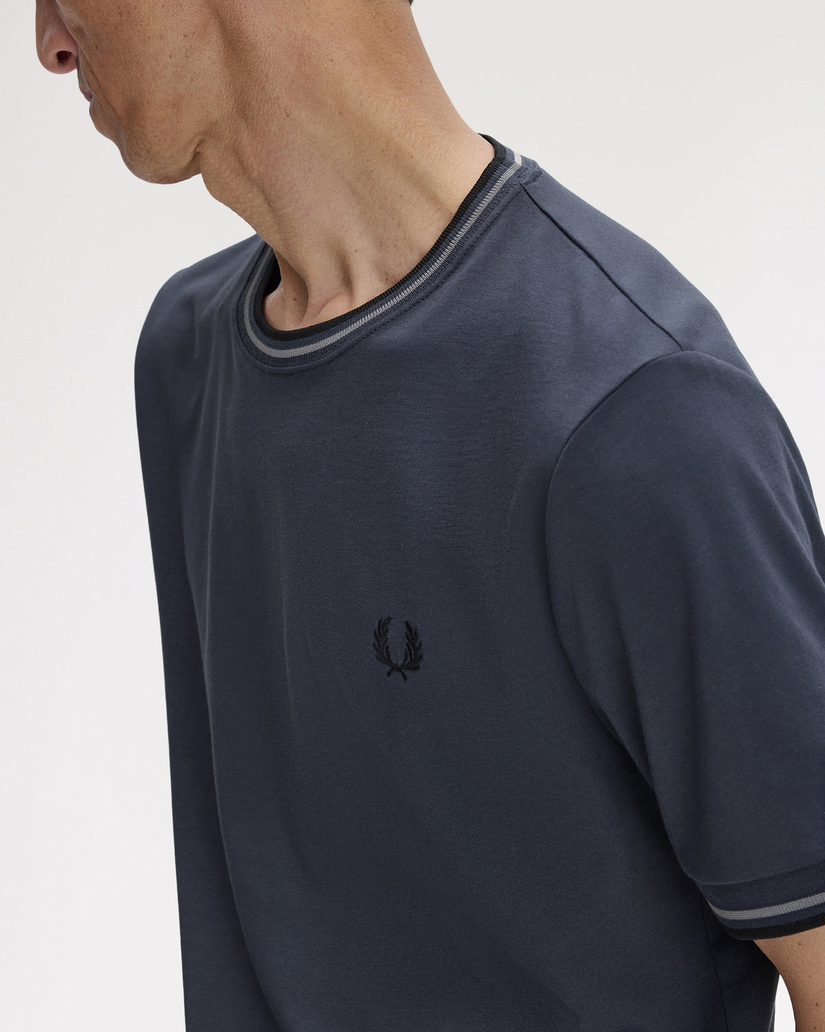 Fred Perry Twin Tipped T Shirt - Dark Airforce / Stockport Blue / Black