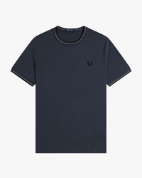 Fred Perry Twin Tipped T Shirt - Dark Airforce / Stockport Blue / Black