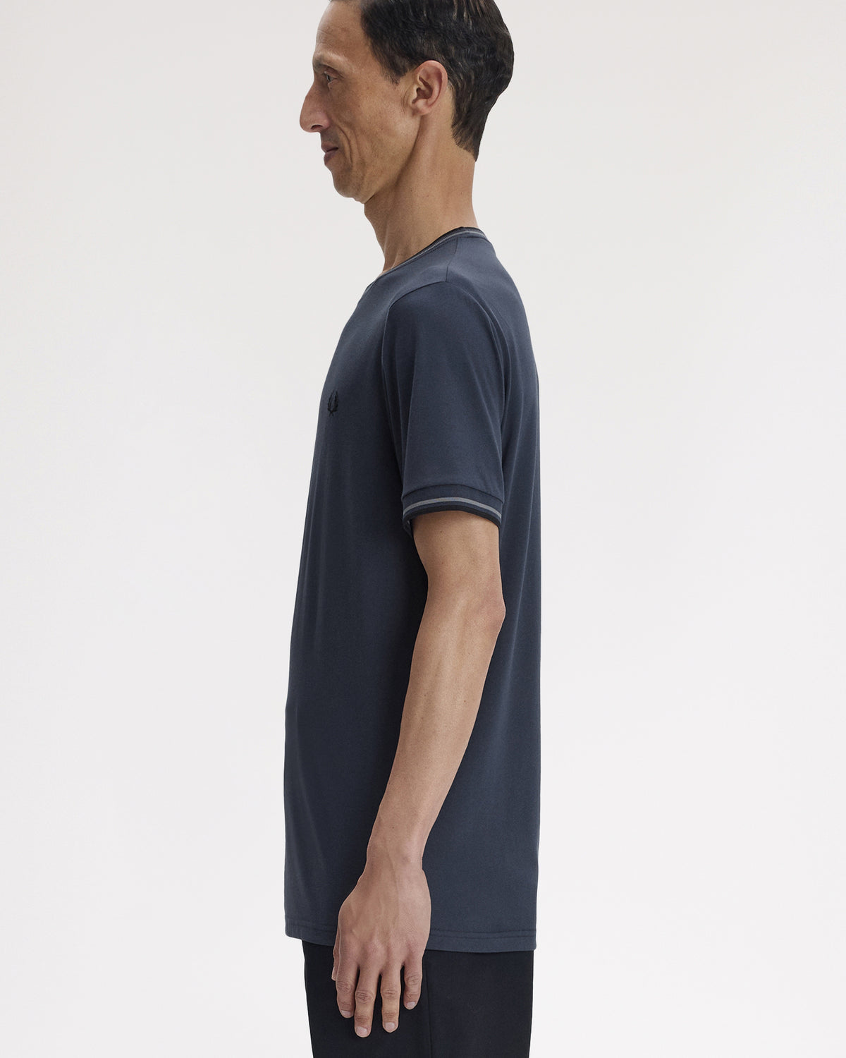 Fred Perry Twin Tipped T Shirt - Dark Airforce / Stockport Blue / Black