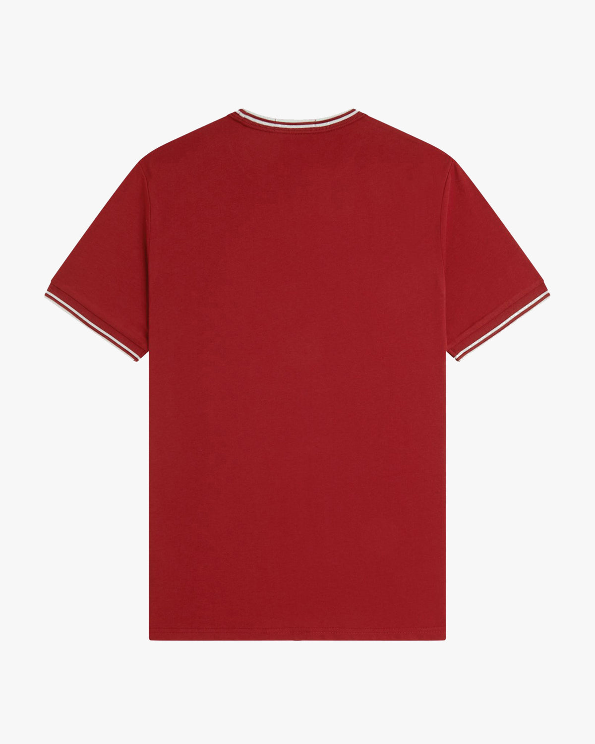 Fred Perry Twin Tipped T Shirt - Burnt Red / Snow White | Fred Perry T Shirts | JEANSTORE