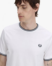 Fred Perry Twin Tipped T Shirt - White