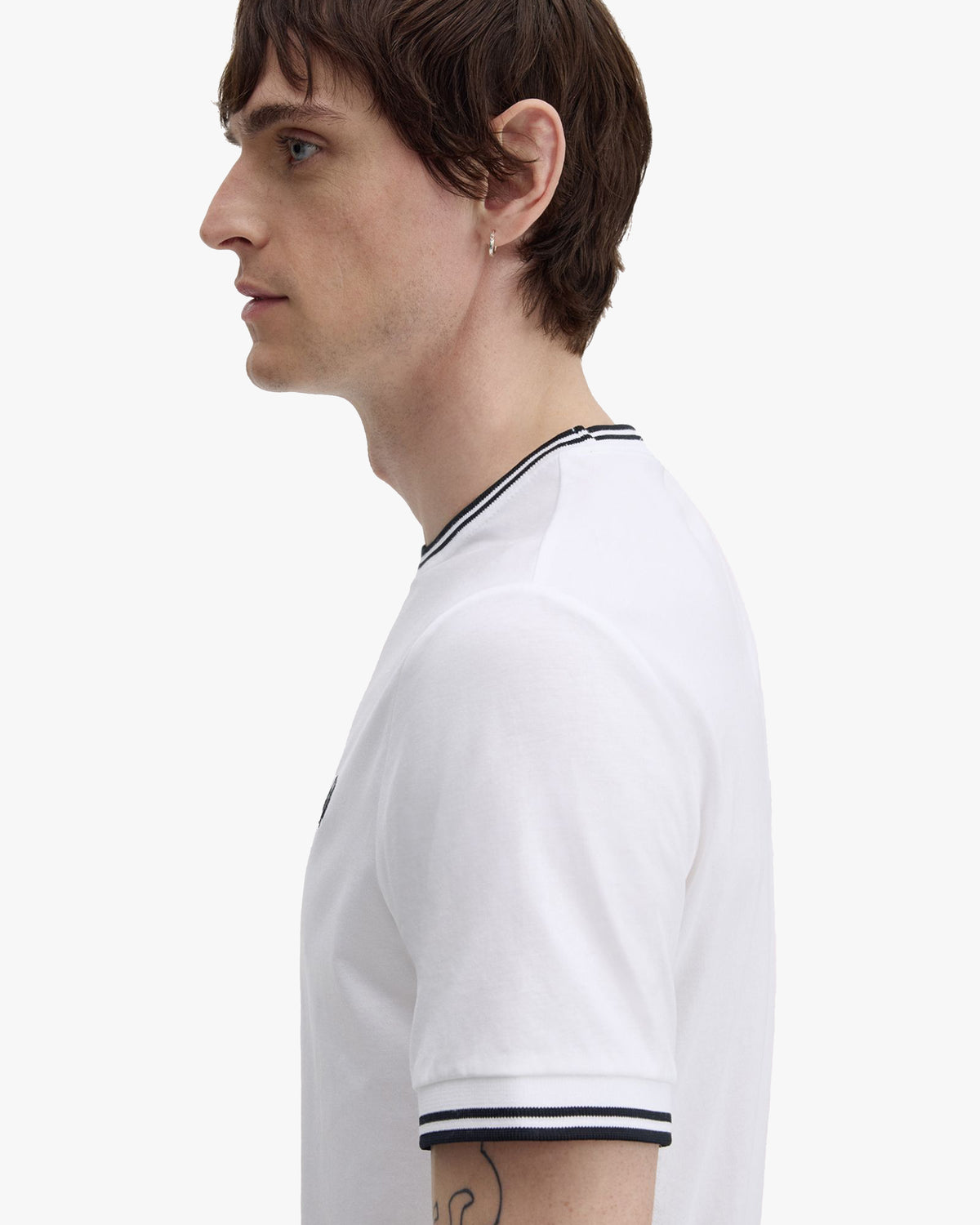 Fred Perry Twin Tipped T Shirt - White