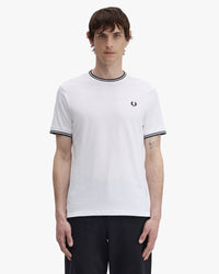 Fred Perry Twin Tipped T Shirt - White