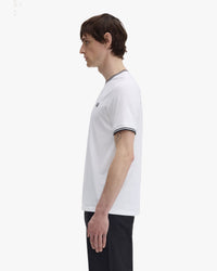 Fred Perry Twin Tipped T Shirt - White