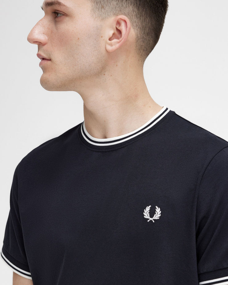 Fred Perry Twin Tipped T Shirt - Black