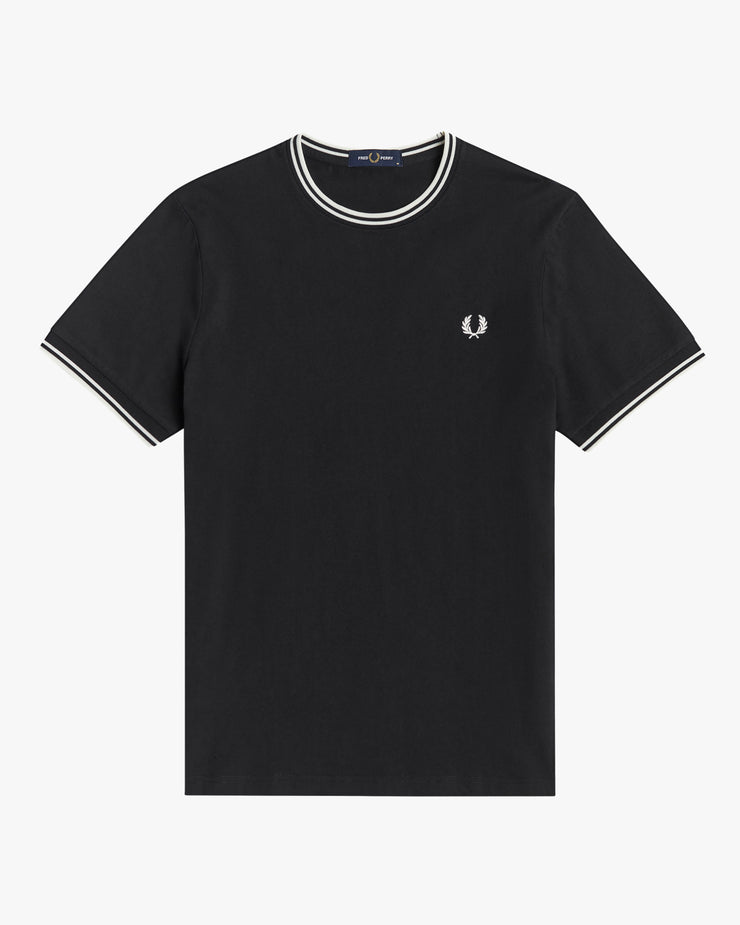 Fred Perry Twin Tipped T Shirt - Black