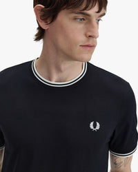 Fred Perry Twin Tipped T Shirt - Black
