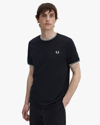 Fred Perry Twin Tipped T Shirt - Black