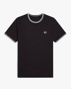 Fred Perry Twin Tipped T Shirt - Black