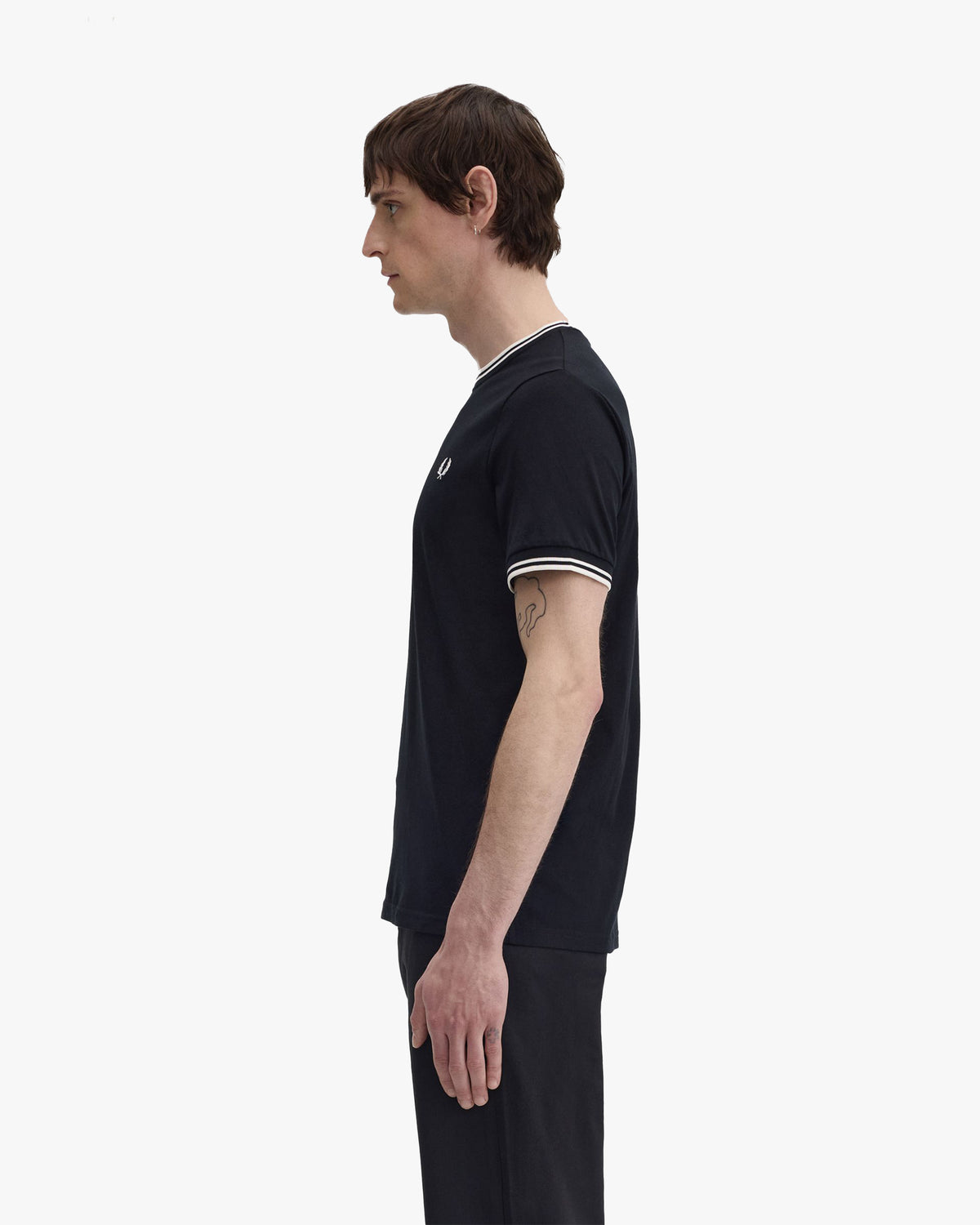 Fred Perry Twin Tipped T Shirt - Black