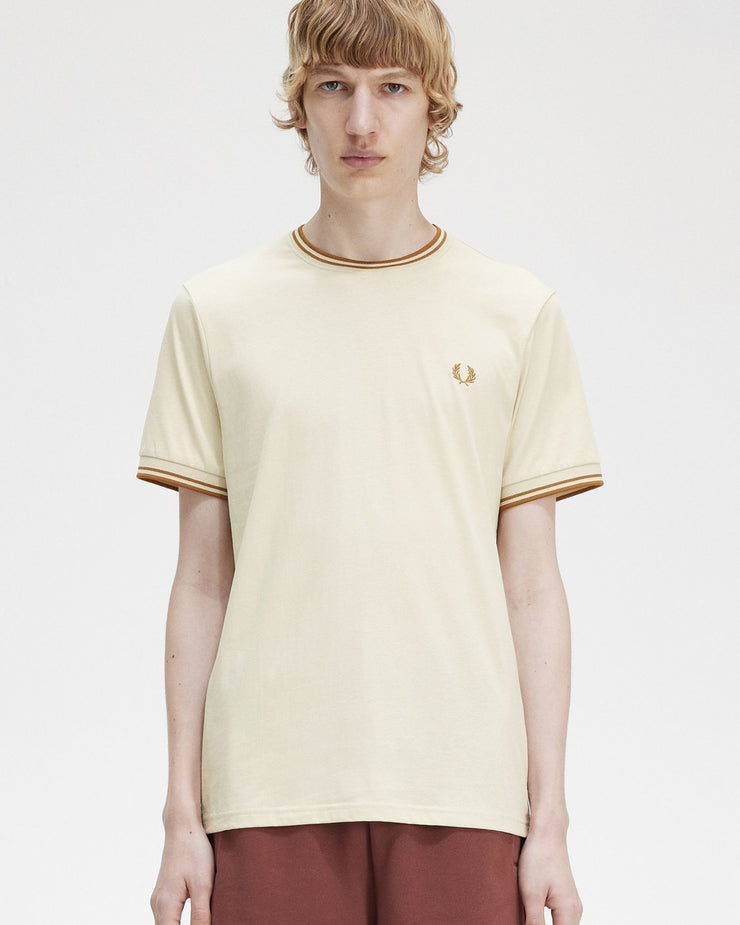 Fred Perry Twin Tipped T Shirt - Oatmeal – JEANSTORE
