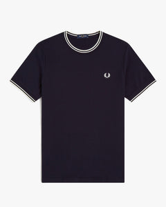 Fred Perry Twin Tipped T Shirt - Navy