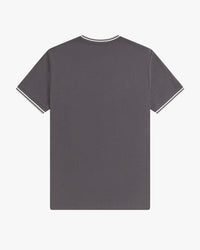 Fred Perry Twin Tipped T Shirt - Anchor Grey / Ecru / Seagrass