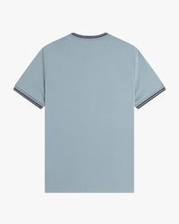 Fred Perry Twin Tipped T Shirt - Stockport Blue / Oxblood / Grassroots