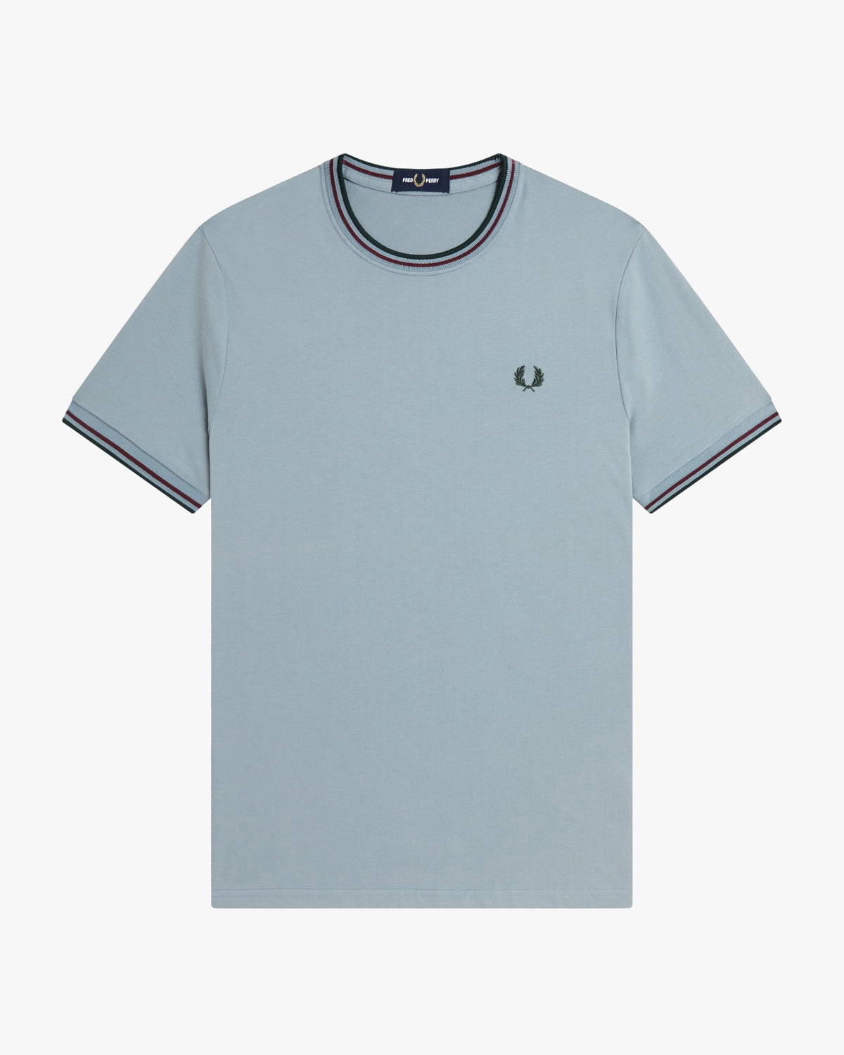 Fred Perry Twin Tipped T Shirt - Stockport Blue / Oxblood / Grassroots
