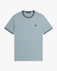 Fred Perry Twin Tipped T Shirt - Stockport Blue / Oxblood / Grassroots