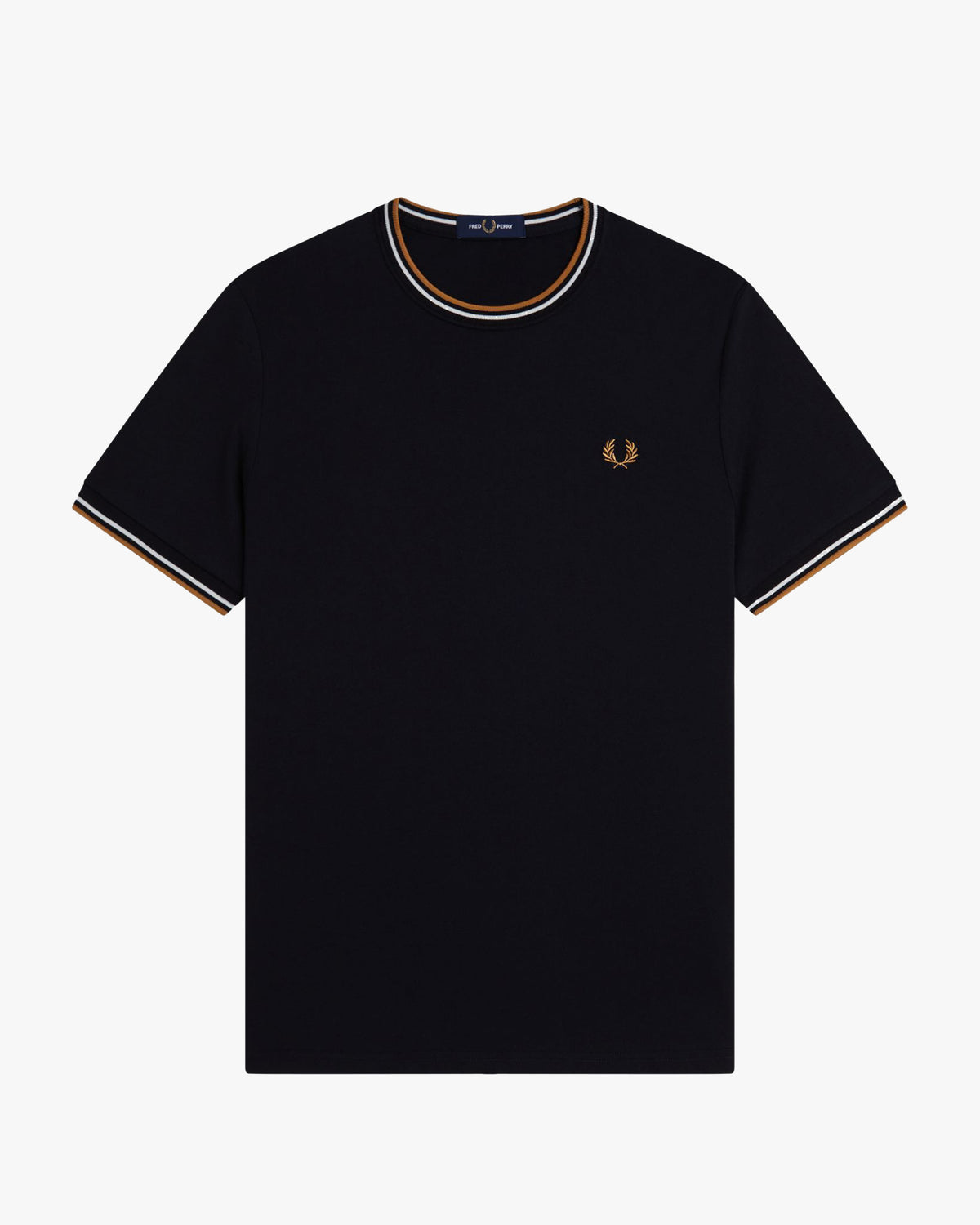 Fred Perry Twin Tipped T Shirt - Black | Fred Perry T Shirts | JEANSTORE
