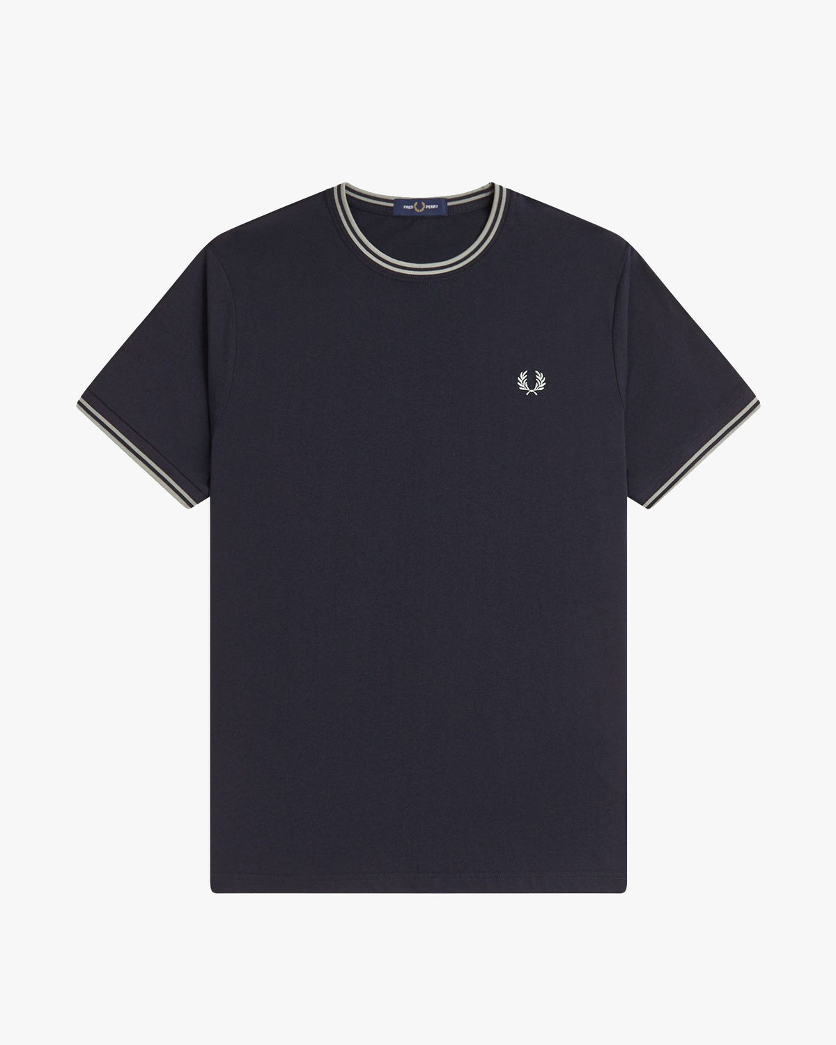 Fred Perry Twin Tipped T Shirt - Navy / Seagrass