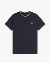 Fred Perry Twin Tipped T Shirt - Navy / Seagrass