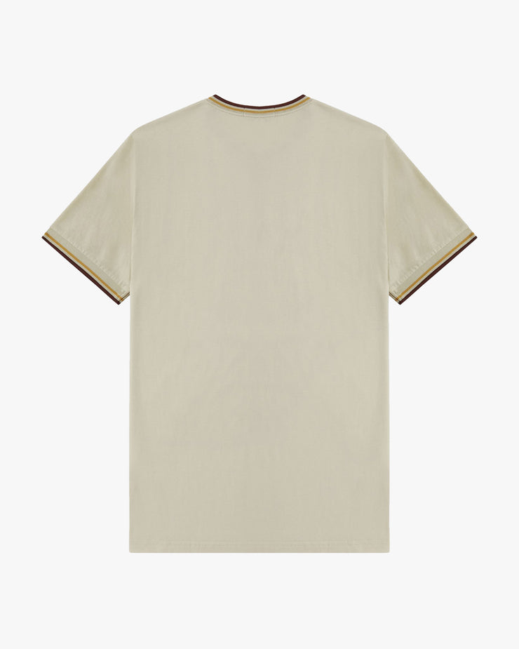 Fred Perry Twin Tipped T Shirt - Oatmeal / Honeycomb / Whisky Brown