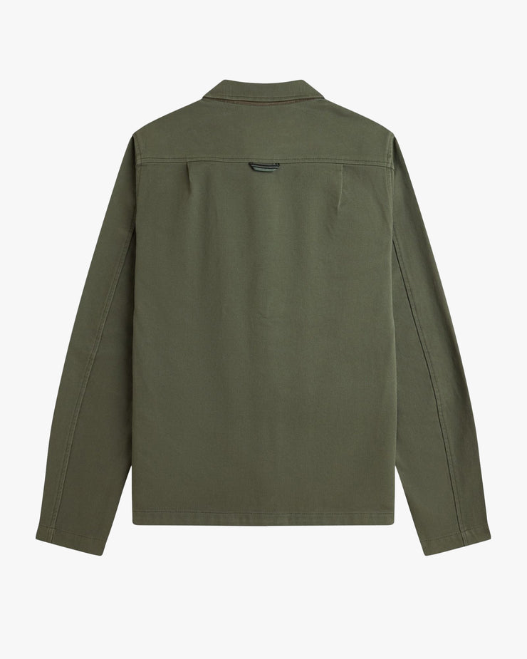 Fred Perry Bedford Cord Overshirt - Laurel Wreath Green