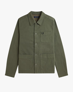 Fred Perry Bedford Cord Overshirt - Laurel Wreath Green
