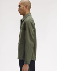 Fred Perry Bedford Cord Overshirt - Laurel Wreath Green