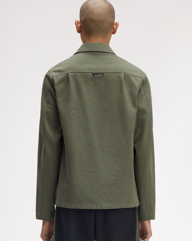 Fred Perry Bedford Cord Overshirt - Laurel Wreath Green