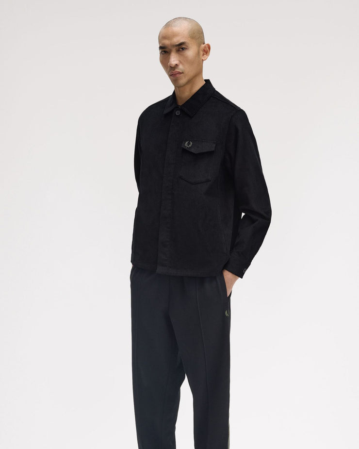 Fred Perry Corduroy Overshirt - Black