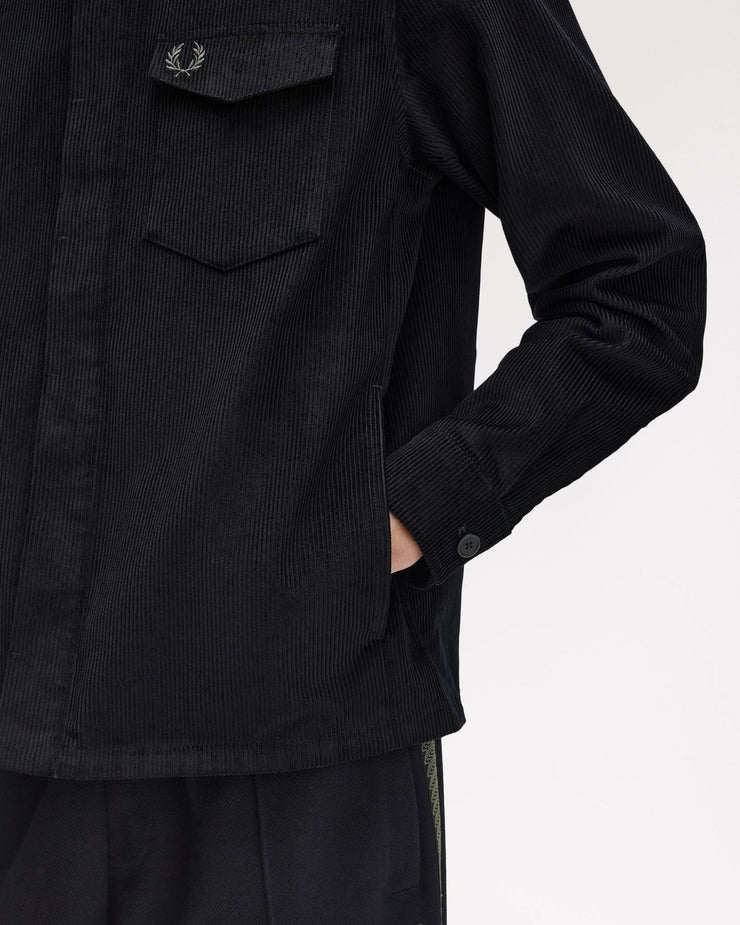 Fred Perry Corduroy Overshirt - Black