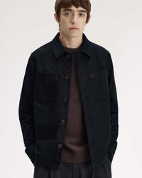 Fred Perry Brushed Twill Overshirt - Black