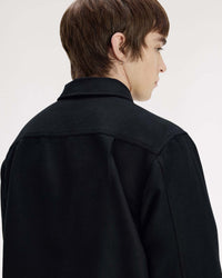 Fred Perry Brushed Twill Overshirt - Black
