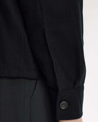 Fred Perry Brushed Twill Overshirt - Black