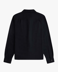 Fred Perry Brushed Twill Overshirt - Black