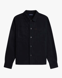 Fred Perry Brushed Twill Overshirt - Black