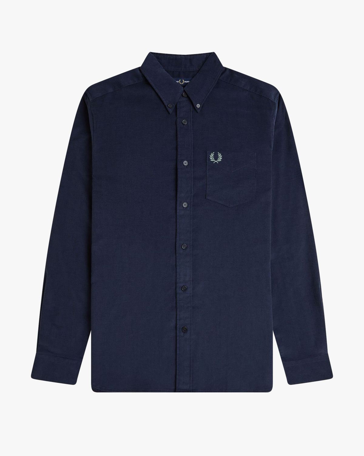 Fred Perry Needle Cord Shirt - Dark Airforce | Fred Perry Shirts | JEANSTORE