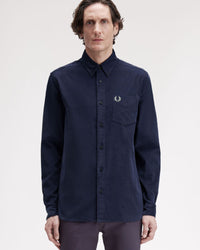 Fred Perry Needle Cord Shirt - Dark Airforce | Fred Perry Shirts | JEANSTORE