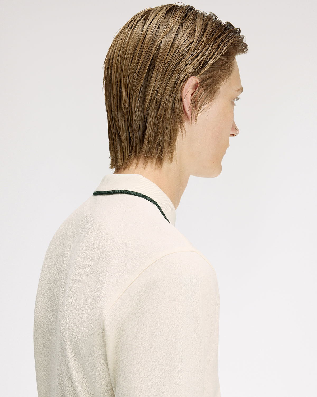 Fred Perry Crepe Pique Polo Shirt - Ecru
