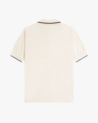 Fred Perry Crepe Pique Polo Shirt - Ecru
