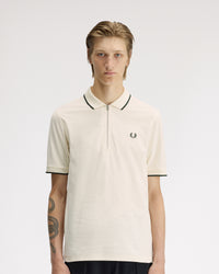 Fred Perry Crepe Pique Polo Shirt - Ecru